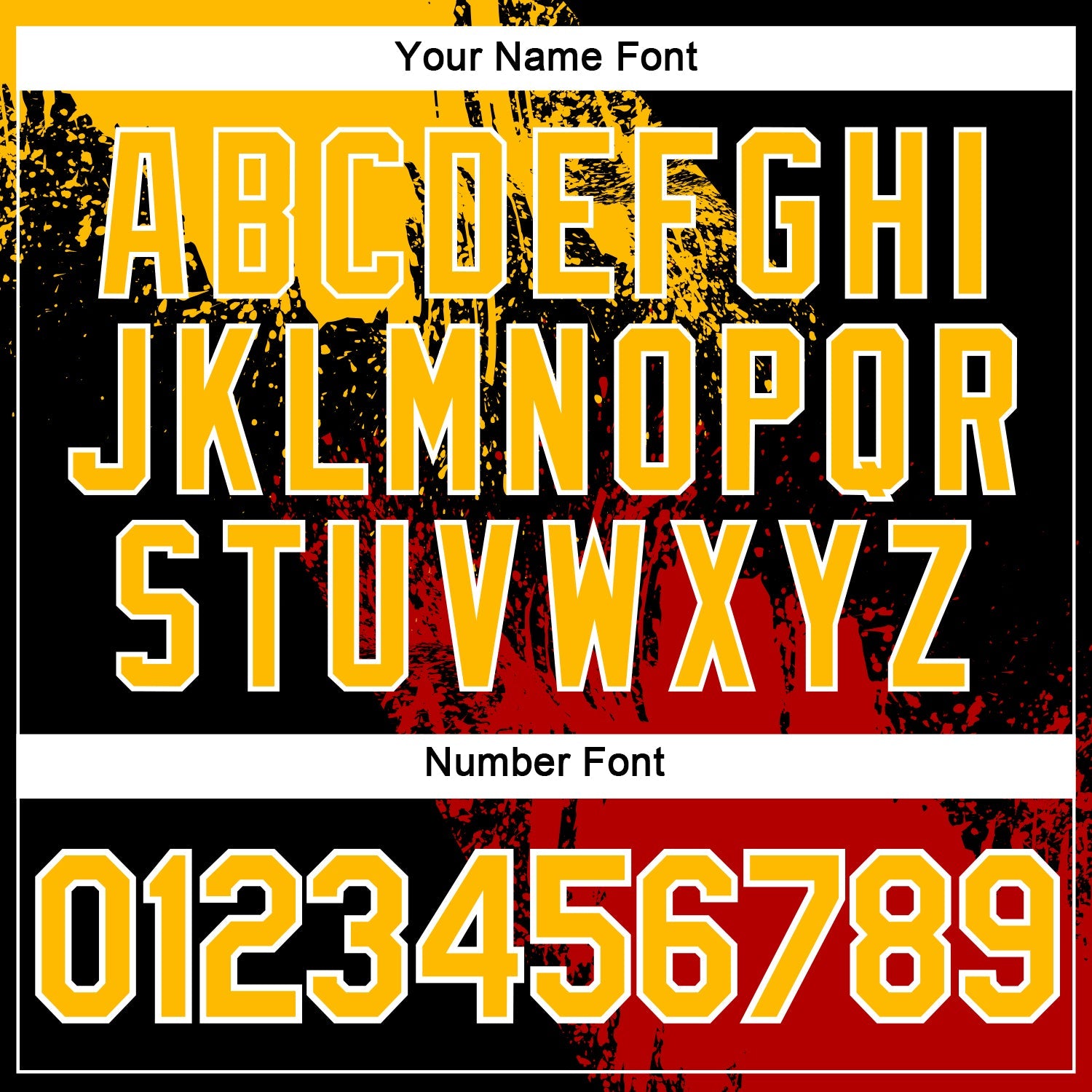 Custom Gold Black-Red 3D Pattern Design Abstract Brush Stroke Performance Polo Shirt