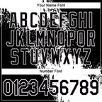 Custom White Black 3D Pattern Design Abstract Brush Stroke Performance Polo Shirt