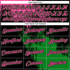 Custom Pink Black-Grass Green 3D Pattern Design Abstract Brush Stroke Performance Polo Shirt