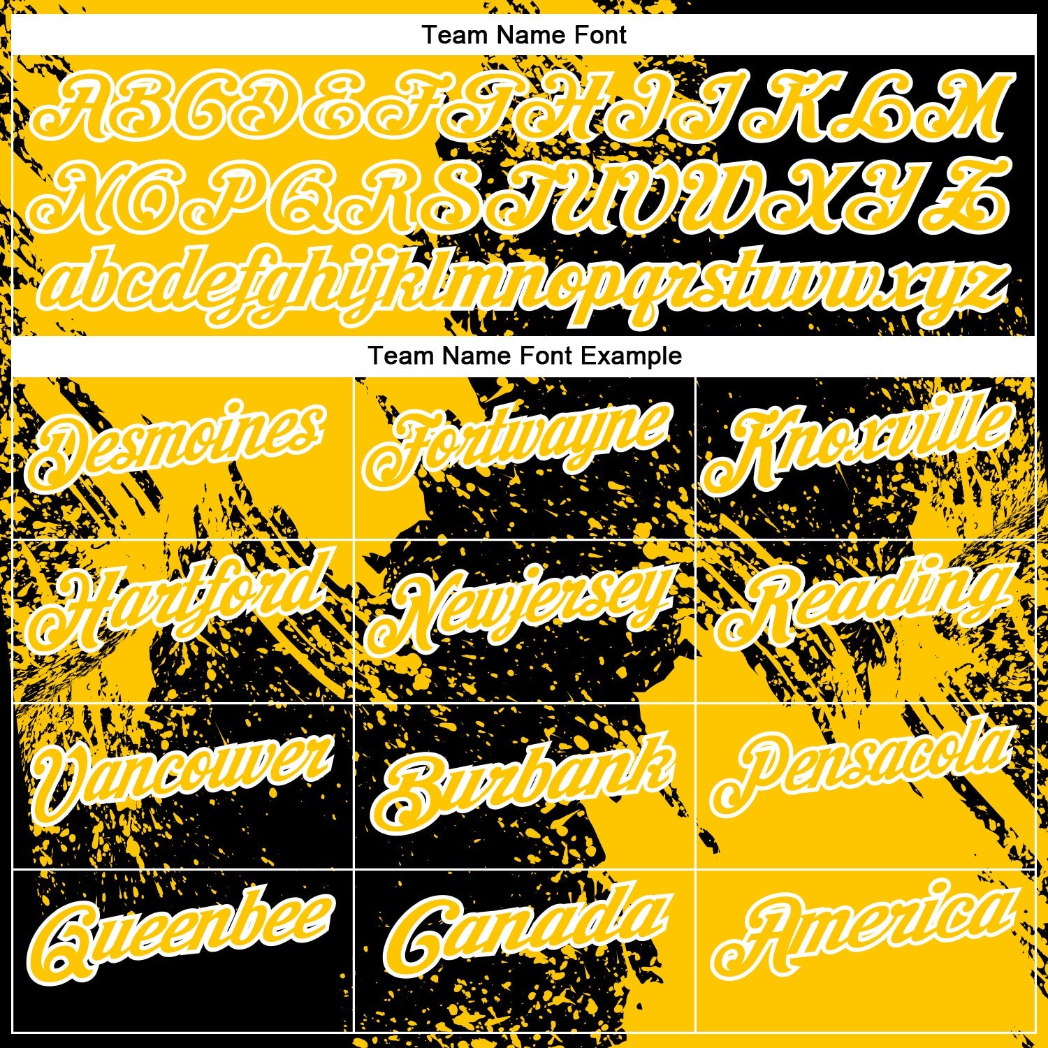 Custom Yellow Black-White 3D Pattern Design Abstract Brush Stroke Performance Polo Shirt