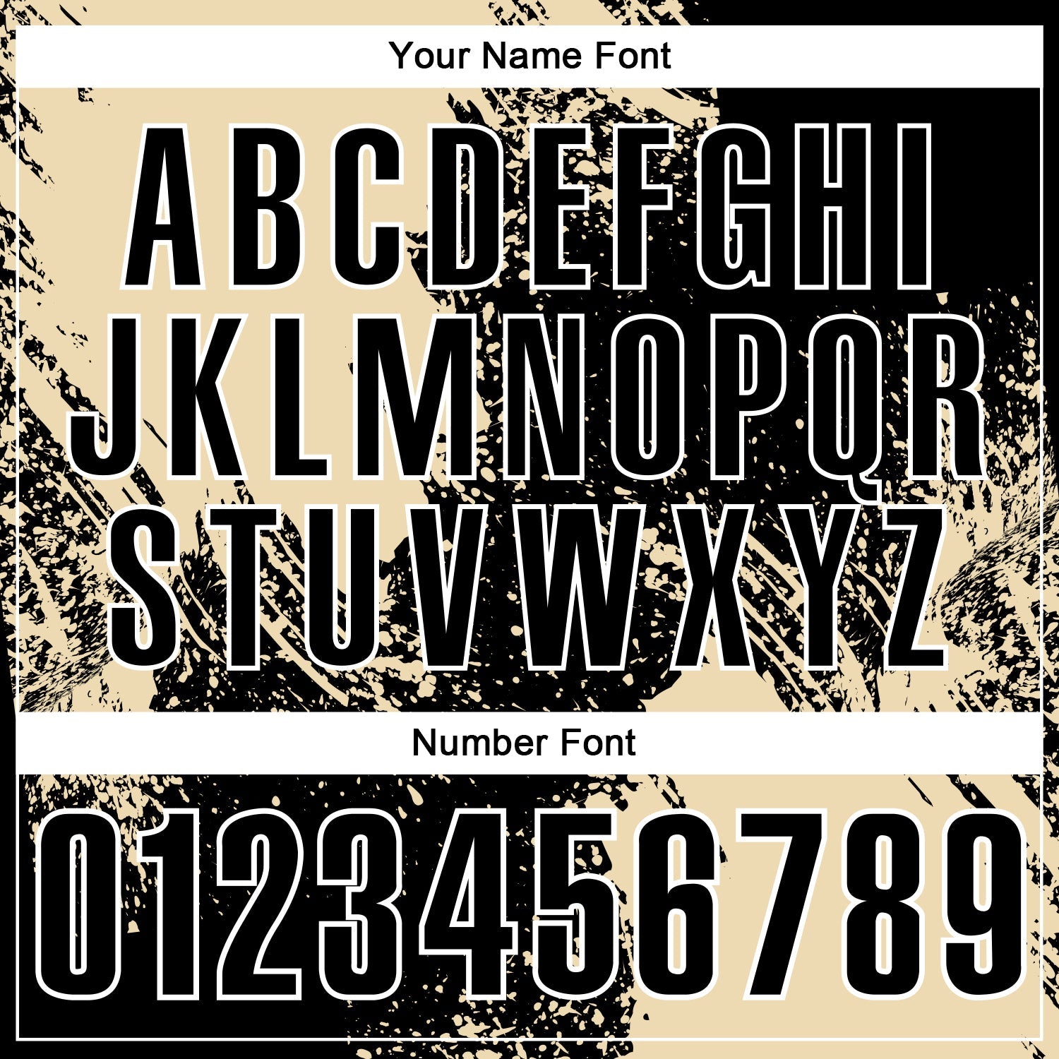 Custom Cream Black-White 3D Pattern Design Abstract Brush Stroke Performance Polo Shirt