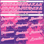 Custom Pink Purple-White 3D Pattern Design Abstract Brush Stroke Performance Polo Shirt