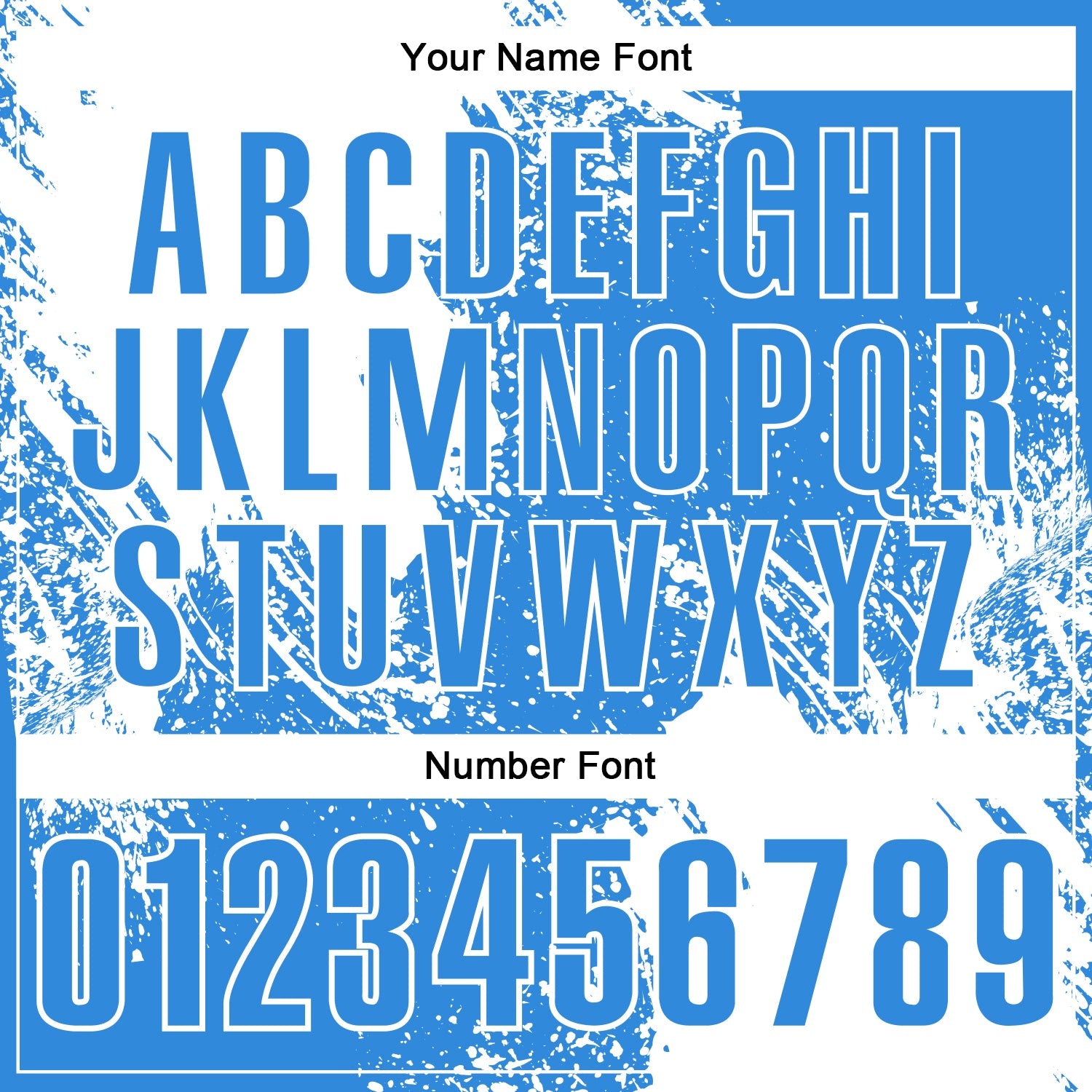 Custom White Powder Blue 3D Pattern Design Abstract Brush Stroke Performance Polo Shirt