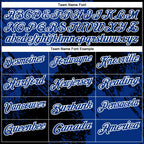 Custom Royal Black-White 3D Pattern Design Abstract Brush Stroke Performance Polo Shirt