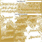 Custom White Old Gold 3D Pattern Design Abstract Brush Stroke Performance Polo Shirt