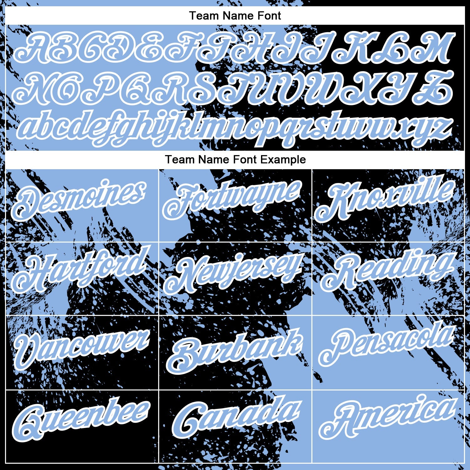 Custom Light Blue Black-White 3D Pattern Design Abstract Brush Stroke Performance Polo Shirt