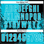 Custom Lakes Blue Black-White 3D Pattern Design Abstract Brush Stroke Performance Polo Shirt