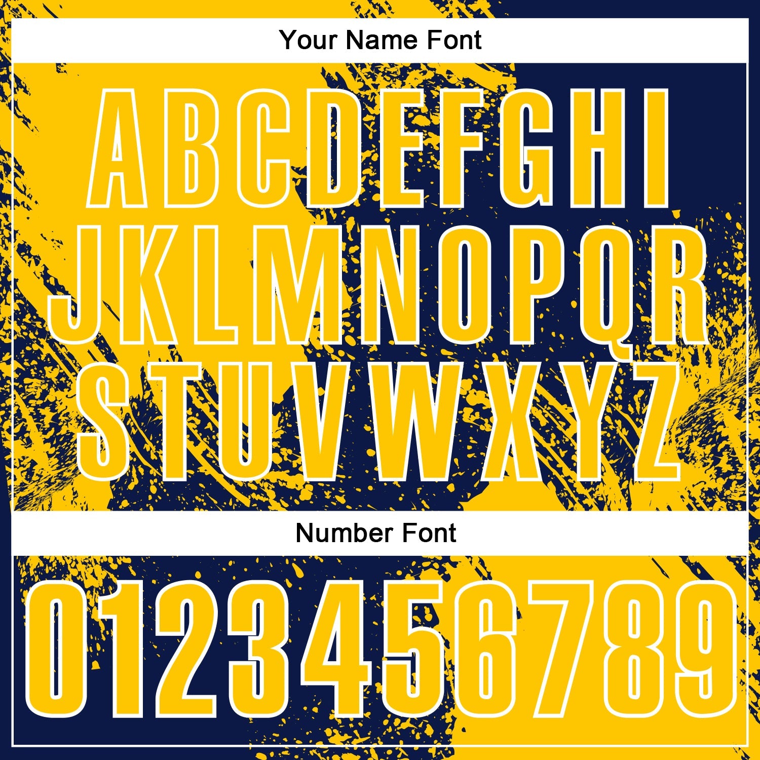 Custom Yellow Navy-White 3D Pattern Design Abstract Brush Stroke Performance Polo Shirt