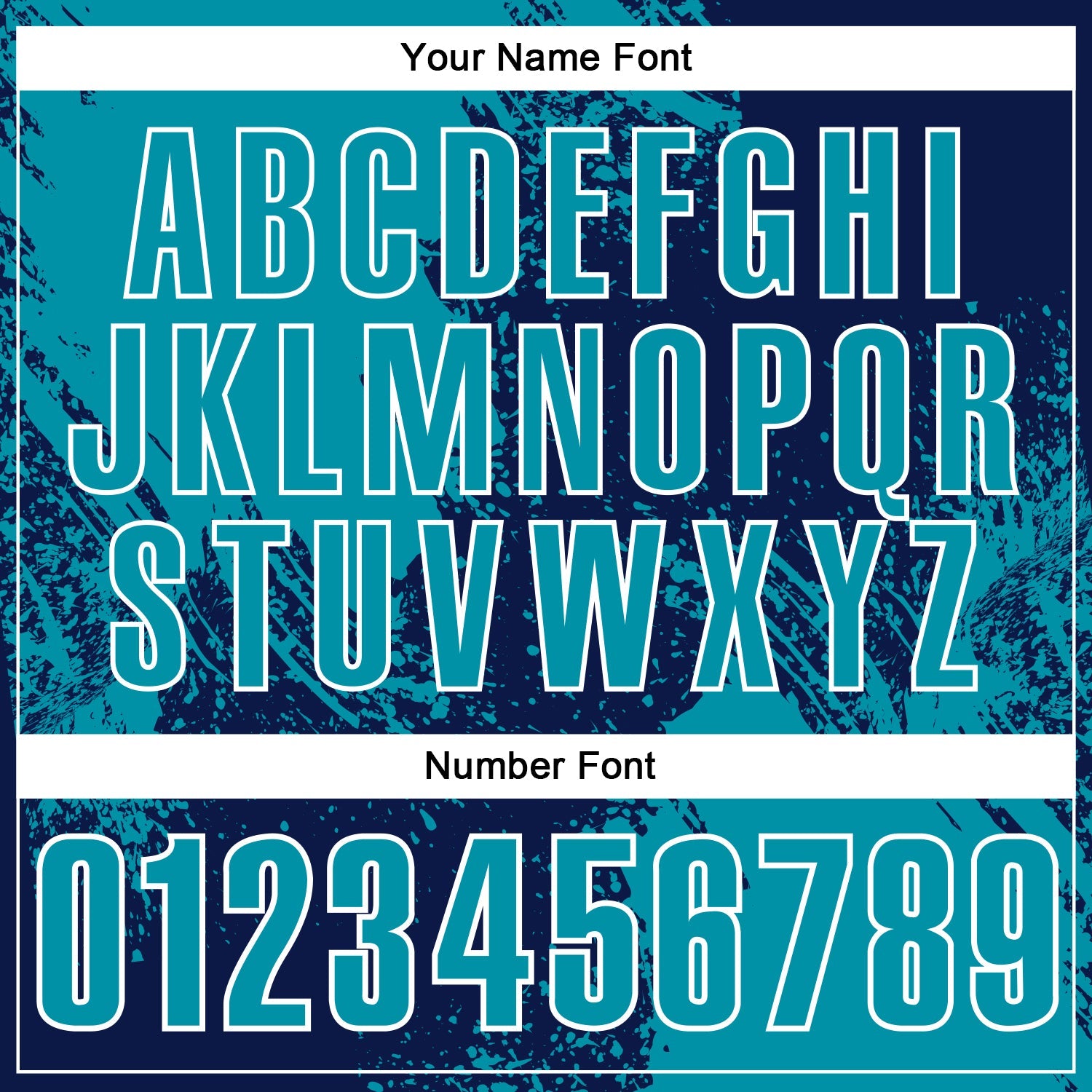 Custom Teal Navy-White 3D Pattern Design Abstract Brush Stroke Performance Polo Shirt