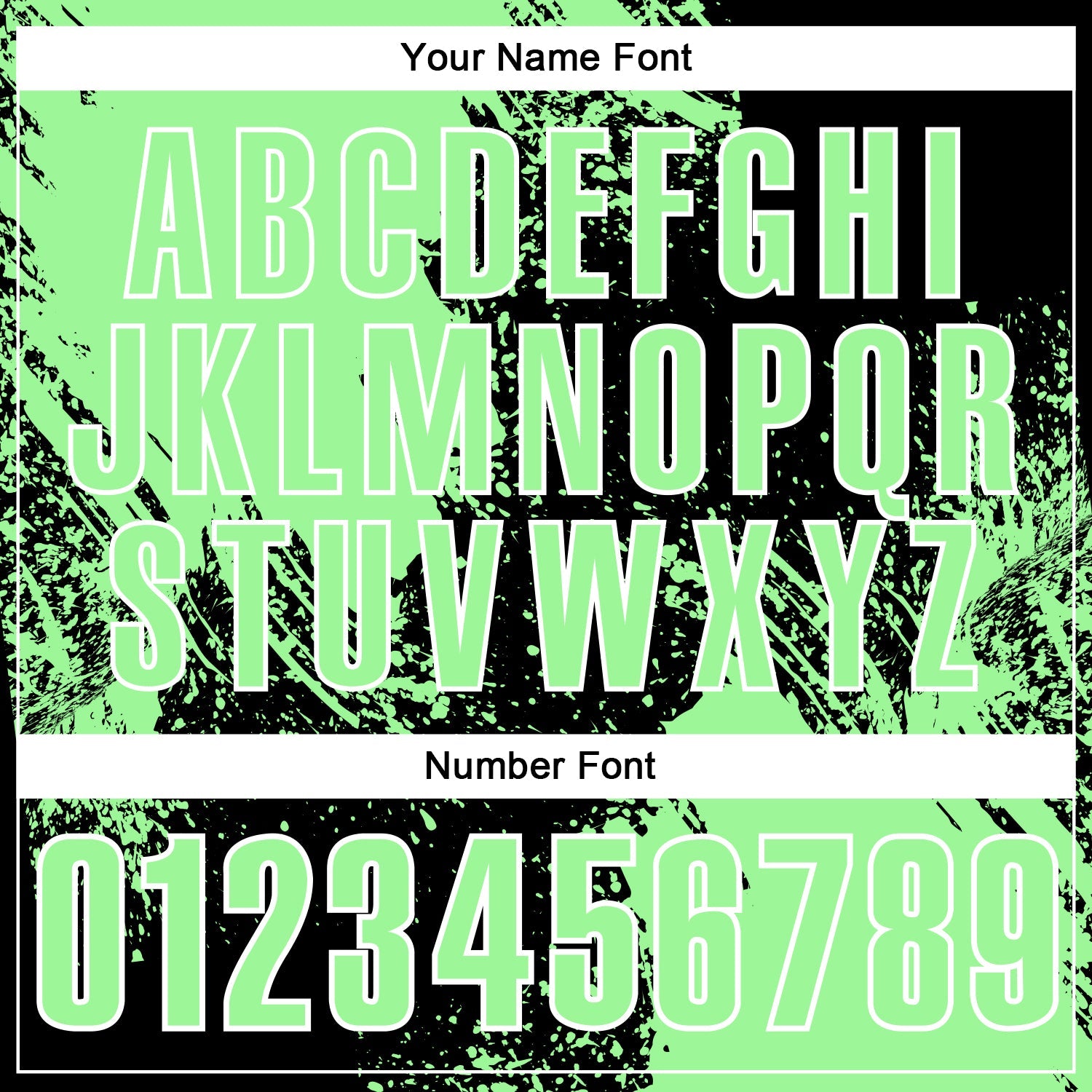 Custom Pea Green Black-White 3D Pattern Design Abstract Brush Stroke Performance Polo Shirt