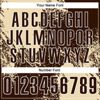 Custom Cream Brown-White 3D Pattern Design Abstract Brush Stroke Performance Polo Shirt