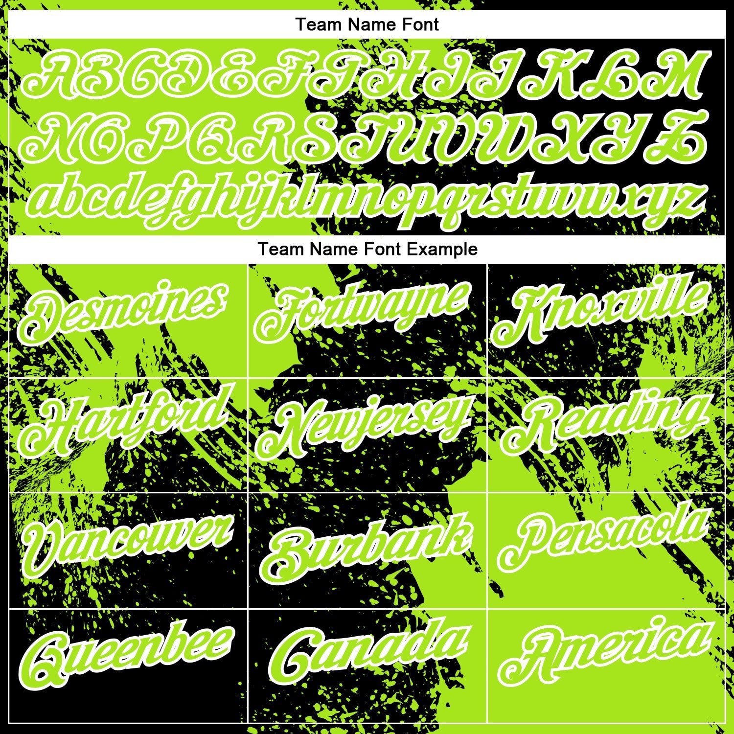 Custom Neon Green Black-White 3D Pattern Design Abstract Brush Stroke Performance Polo Shirt