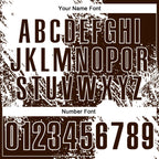 Custom White Brown 3D Pattern Design Abstract Brush Stroke Performance Polo Shirt