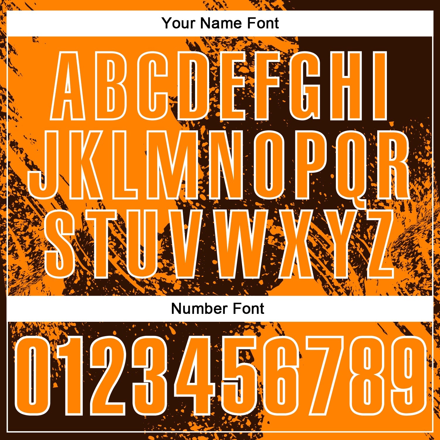 Custom Bay Orange Brown-White 3D Pattern Design Abstract Brush Stroke Performance Polo Shirt