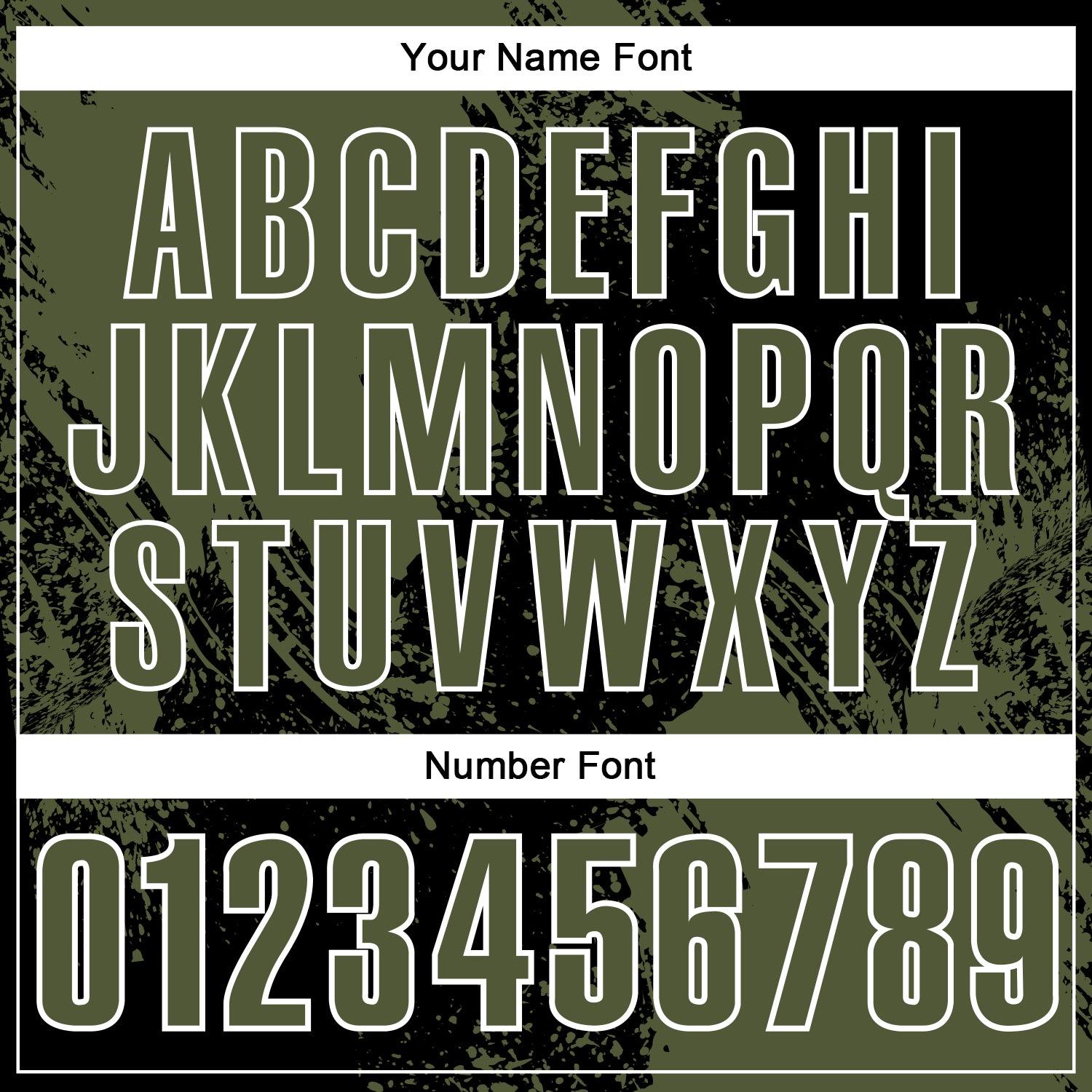 Custom Olive Black-White 3D Pattern Design Abstract Brush Stroke Performance Polo Shirt