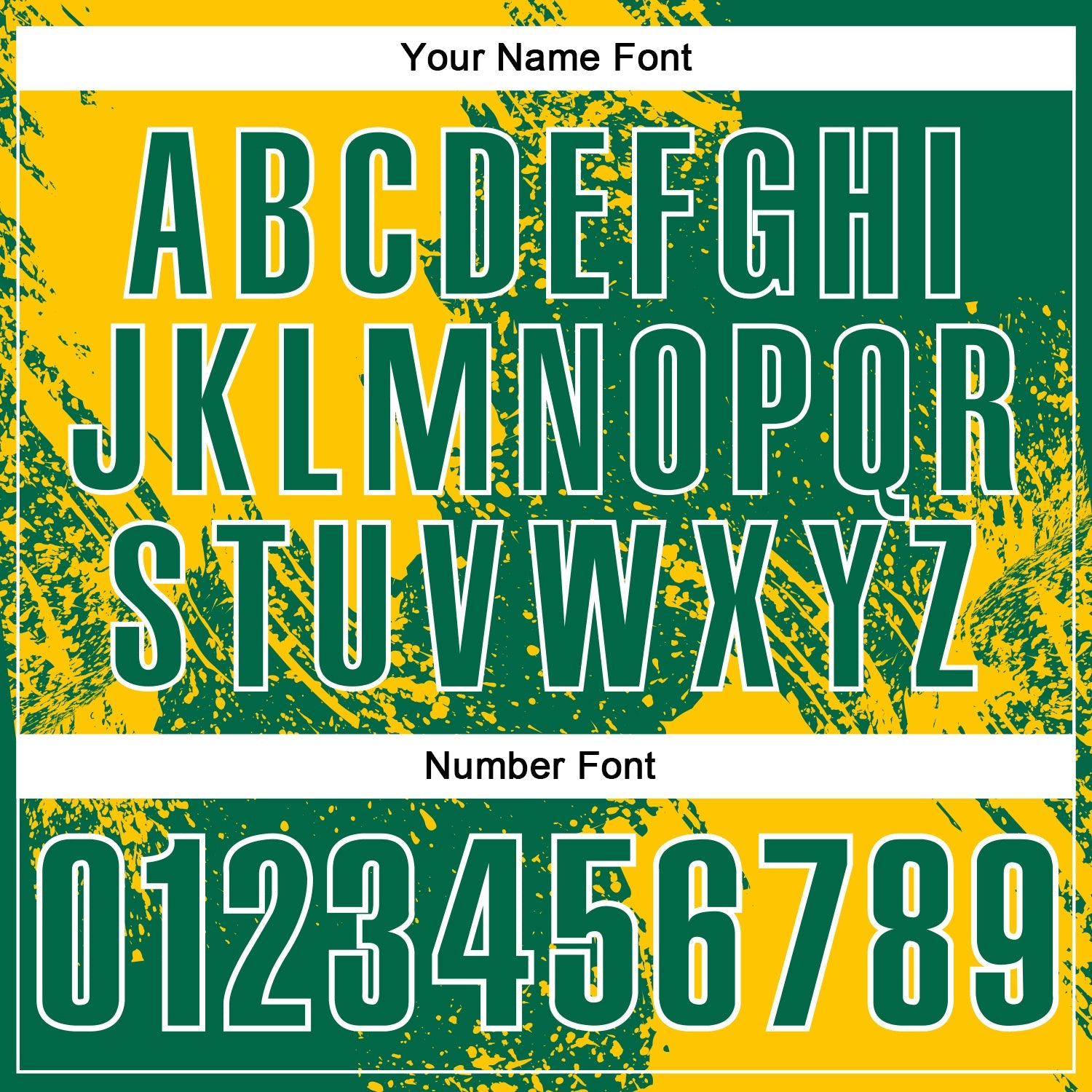 Custom Yellow Kelly Green-White 3D Pattern Design Abstract Brush Stroke Performance Polo Shirt