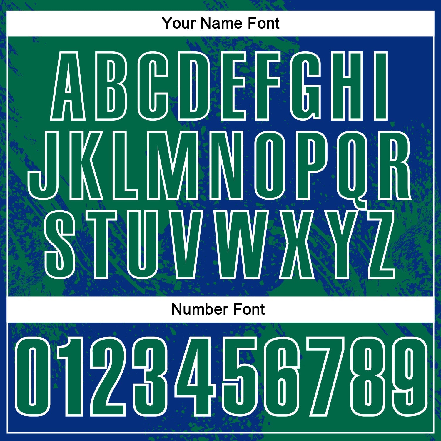 Custom Kelly Green Royal-White 3D Pattern Design Abstract Brush Stroke Performance Polo Shirt