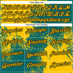 Custom Yellow Teal-Black 3D Pattern Design Abstract Brush Stroke Performance Polo Shirt