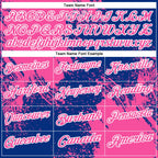 Custom Pink Royal-White 3D Pattern Design Abstract Brush Stroke Performance Polo Shirt