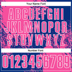 Custom Pink Royal-White 3D Pattern Design Abstract Brush Stroke Performance Polo Shirt