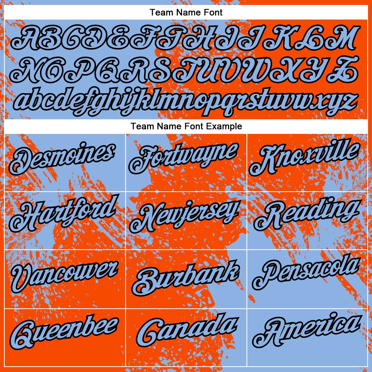 Custom Light Blue Orange-Black 3D Pattern Design Abstract Brush Stroke Performance Polo Shirt