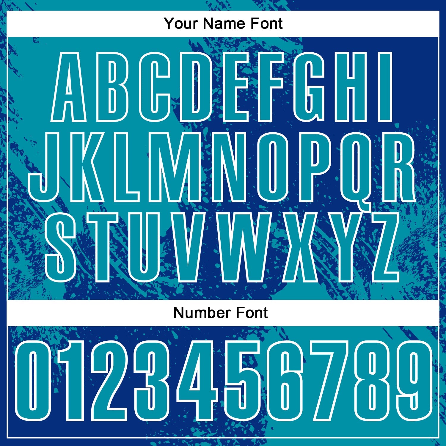 Custom Teal Royal-White 3D Pattern Design Abstract Brush Stroke Performance Polo Shirt