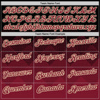 Custom Black Crimson-Cream 3D Gradient Square Shape Performance Polo Shirt