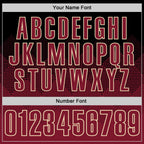 Custom Black Crimson-Cream 3D Gradient Square Shape Performance Polo Shirt