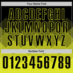 Custom Black Neon Yellow 3D Gradient Square Shape Performance Polo Shirt