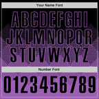 Custom Black Medium Purple 3D Gradient Square Shape Performance Polo Shirt