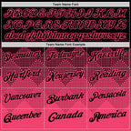 Custom Black Neon Pink 3D Gradient Square Shape Performance Polo Shirt