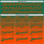 Custom Kelly Green Orange 3D Gradient Square Shape Performance Polo Shirt