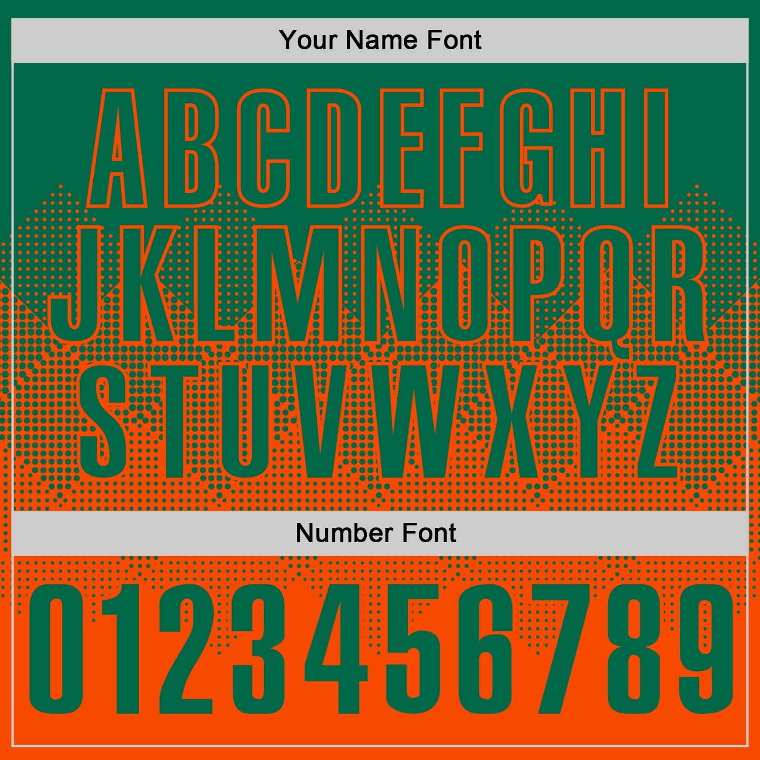 Custom Kelly Green Orange 3D Gradient Square Shape Performance Polo Shirt