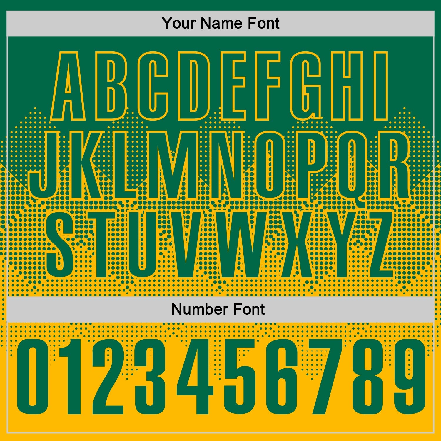 Custom Kelly Green Gold 3D Gradient Square Shape Performance Polo Shirt