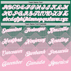 Custom Kelly Green White-Light Pink 3D Gradient Square Shape Performance Polo Shirt