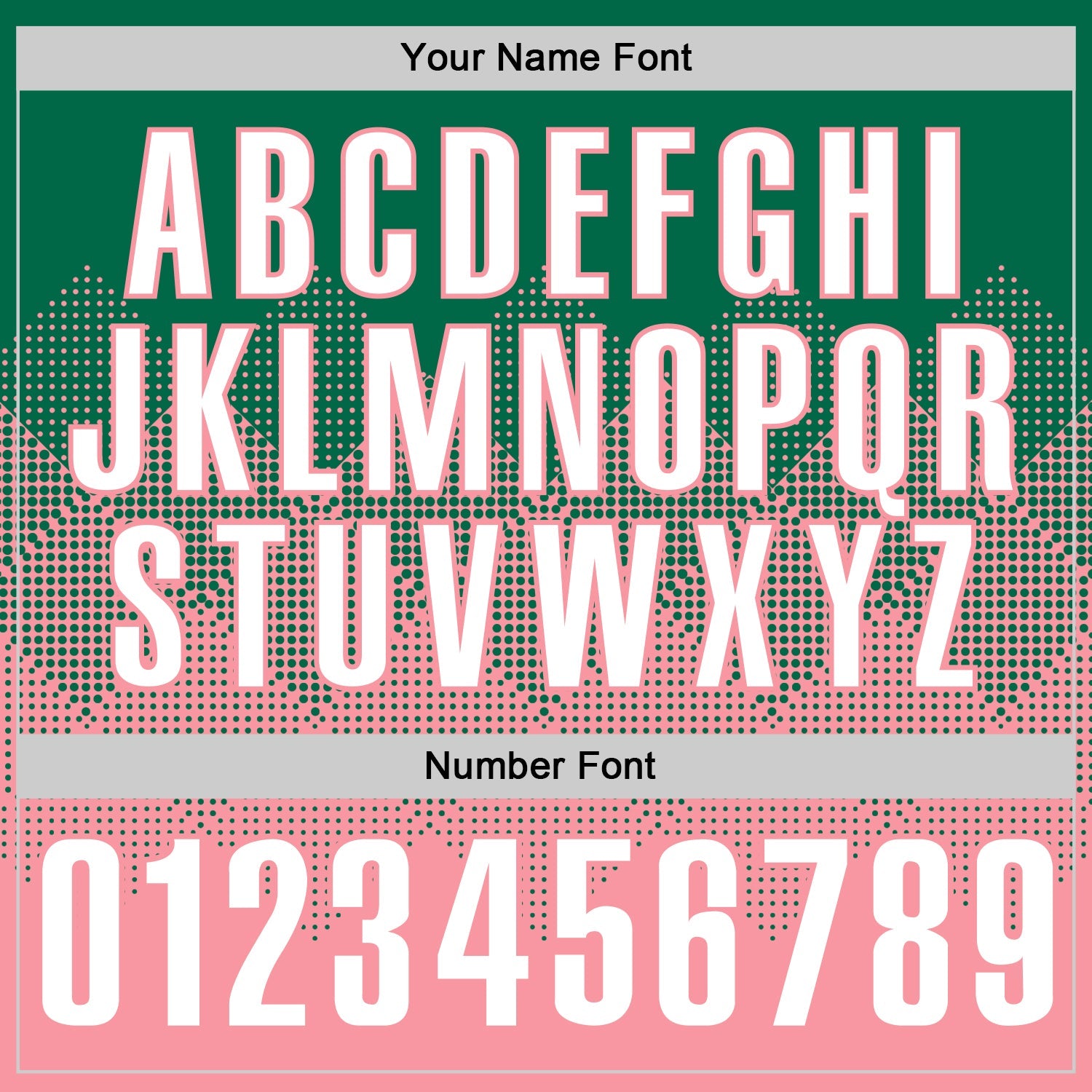 Custom Kelly Green White-Medium Pink 3D Gradient Square Shape Performance Polo Shirt