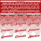 Custom Red White 3D Gradient Square Shape Performance Polo Shirt