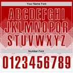 Custom Red White 3D Gradient Square Shape Performance Polo Shirt