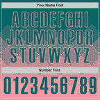 Custom Teal Medium Pink 3D Gradient Square Shape Performance Polo Shirt