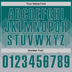 Custom Teal Gray 3D Gradient Square Shape Performance Polo Shirt