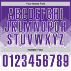 Custom Purple White 3D Gradient Square Shape Performance Polo Shirt