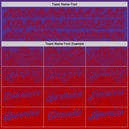 Custom Purple Red 3D Gradient Square Shape Performance Polo Shirt