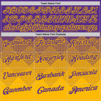 Custom Purple Gold 3D Gradient Square Shape Performance Polo Shirt