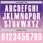 Custom Purple White-Light Pink 3D Gradient Square Shape Performance Polo Shirt