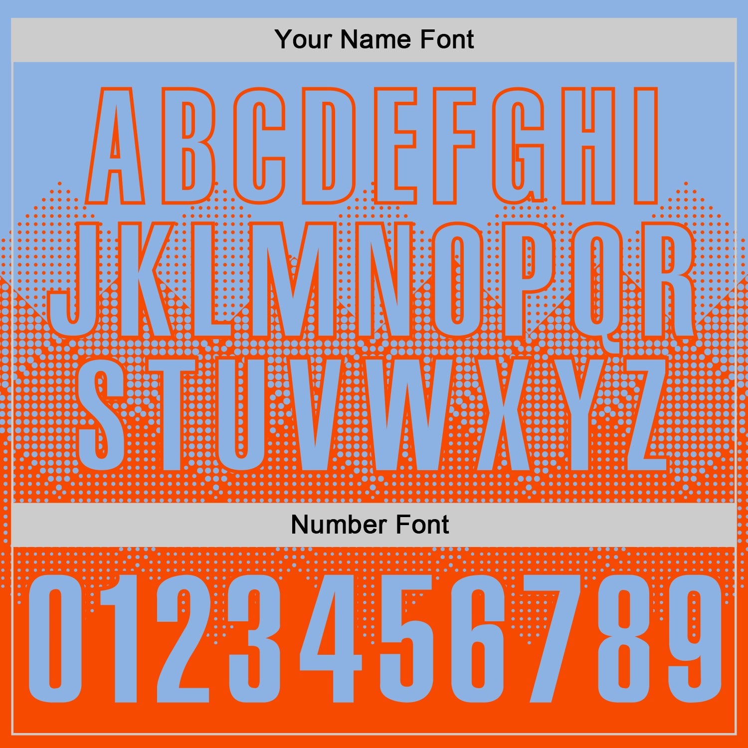 Custom Light Blue Orange 3D Gradient Square Shape Performance Polo Shirt