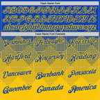 Custom Thunder Blue Yellow 3D Gradient Square Shape Performance Polo Shirt