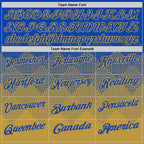 Custom Thunder Blue Old Gold 3D Gradient Square Shape Performance Polo Shirt