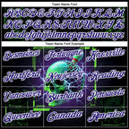 Custom Black Dark Purple-White 3D Lightning Leopard Print Skull Bowling Performance Polo Shirt