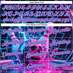 Custom Navy Sky Blue-Deep Pink 3D American Flag Splash Lightning Skull Bowling Performance Polo Shirt