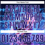 Custom Navy Dark Purple-White 3D American Flag Flame Lightning Skull Bowling Performance Polo Shirt